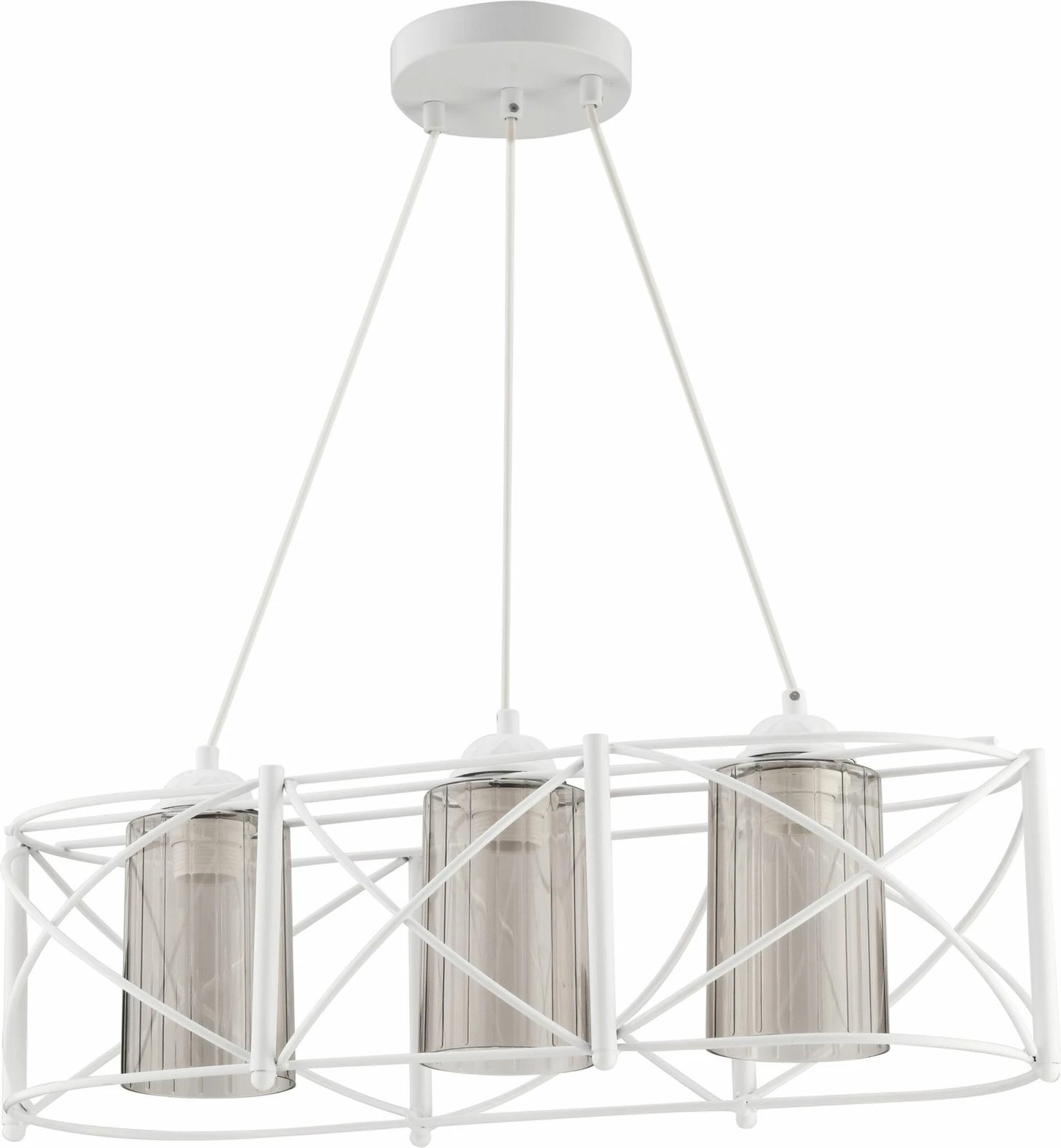 Llambë tavani Opviq Dratrio, xham i bardhë, gri