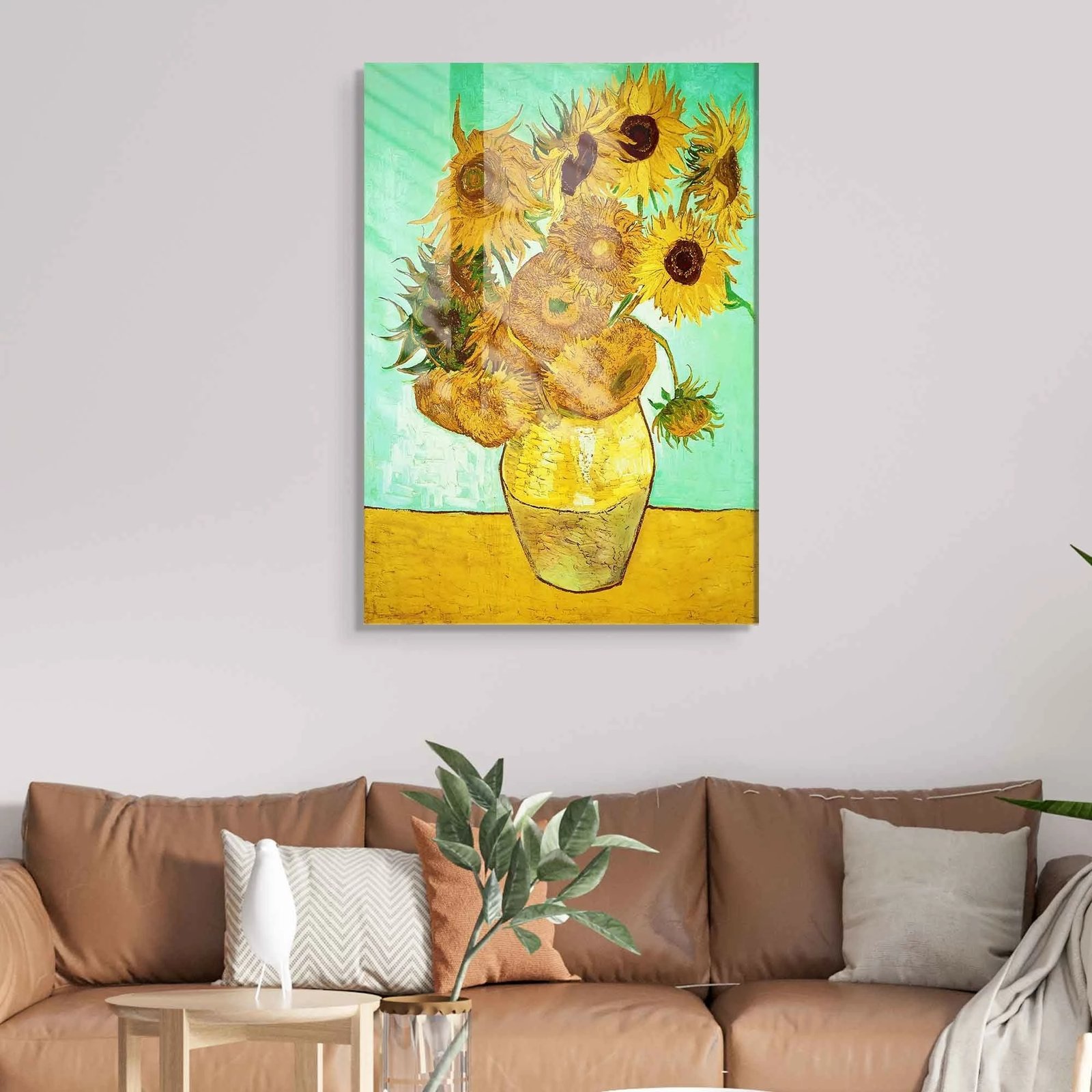 Pikturë dekorative prej xhami të temperuar, shumëngjyrëshe, 30x45cm