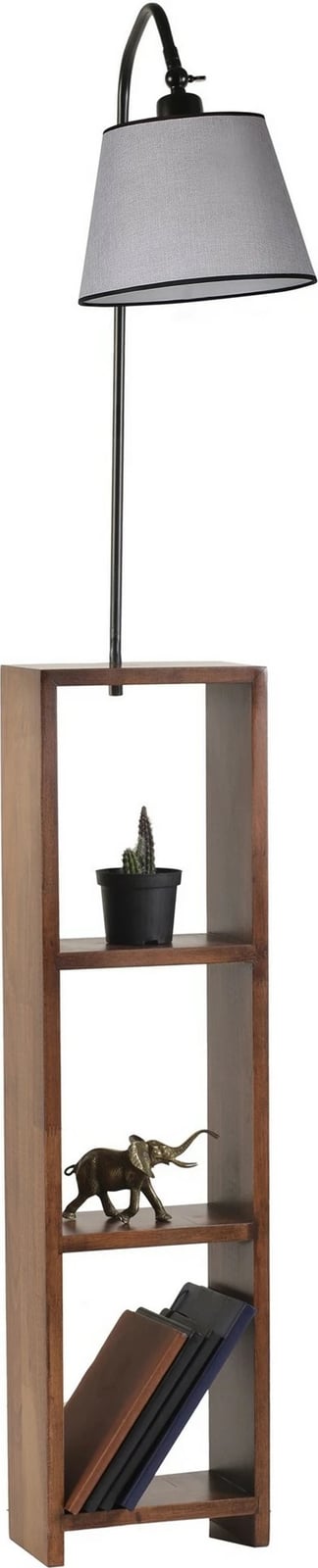 Llambë dyshemeje me rafte Opviq, Stelo, e zezë, pramit, hasir gri Llambë dyshemeje me rafte Opviq, Stelo, e zezë, pramit, hasir gri