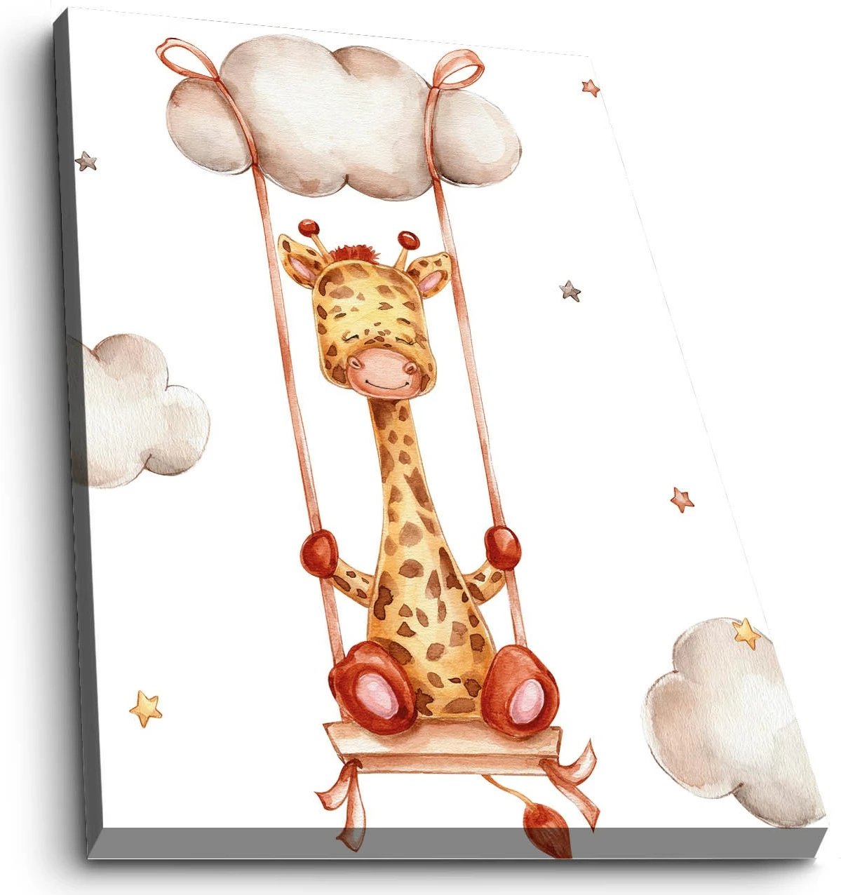 Pikturë dekorative në kanavacë, ngjyra portokalli dhe e bardhë, Wallity 2838COC-007, 28x38cm