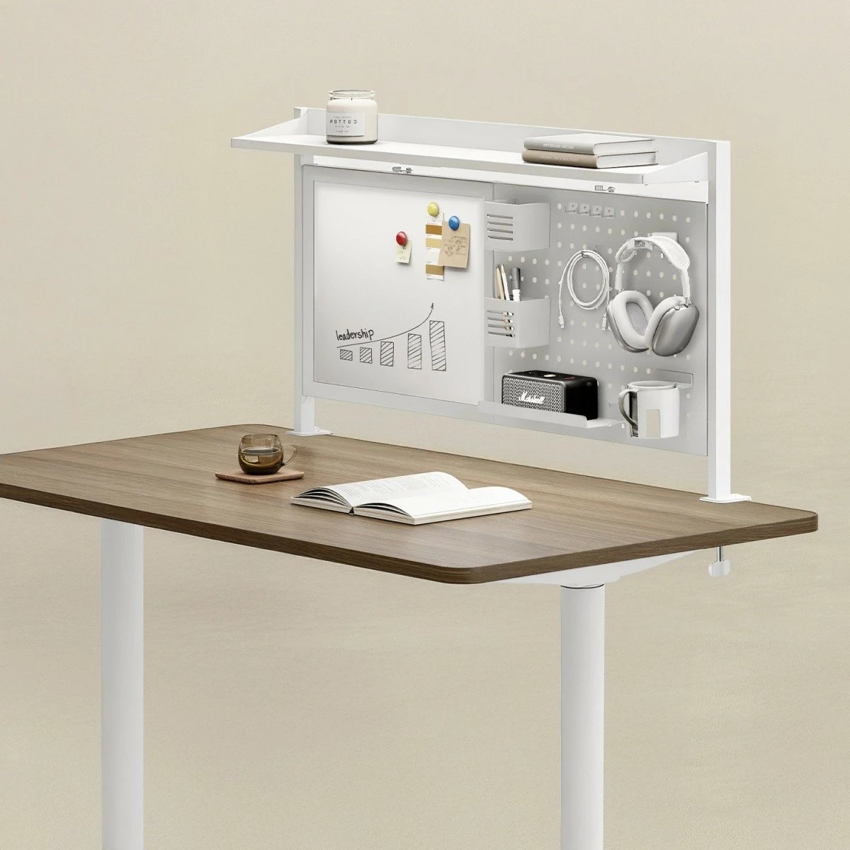 Ndarës tavoline Ergo Office ER-301W me tabelë magnetike dhe perforuar, i bardhë Ndarës tavoline Ergo Office ER-301W me tabelë magnetike dhe perforuar, i bardhë