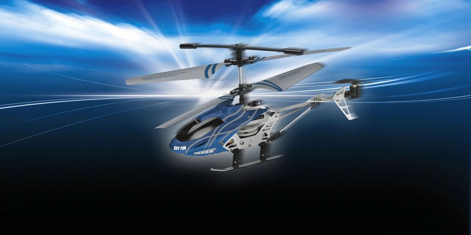 Helikopter me telekomandë Revell RC Sky Fun, 18.5 cm, i zi/blu/gri