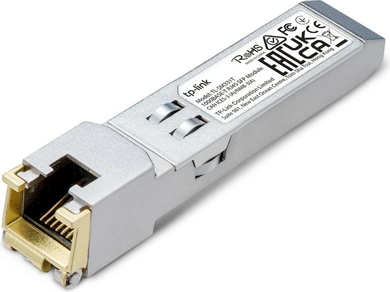Modul SFP TP-Link 1000BASE-T, RJ45, 1250 Mbit/s, 300m, argjendtë