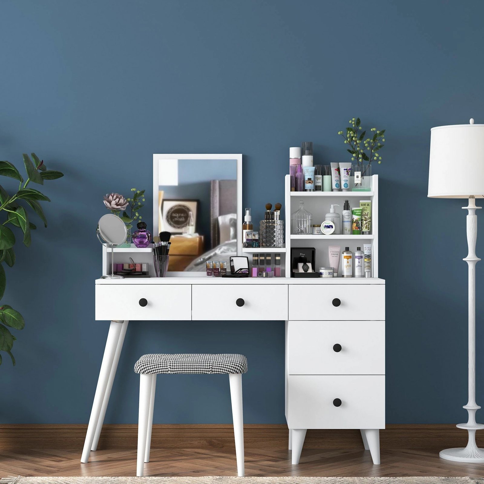 Tavolinë grimi Hanah Home, BJ101 - 2294, e bardhë