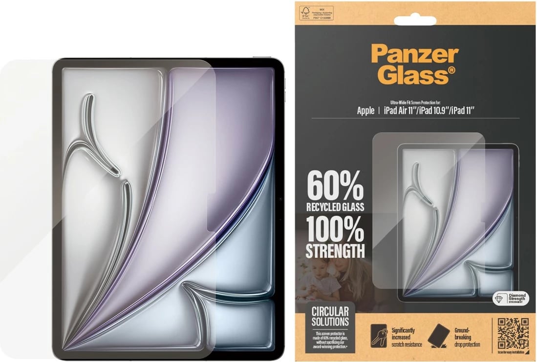 Mbrojtës ekrani PanzerGlass për iPad Air 11"/iPad 10.9", transparent Mbrojtës ekrani PanzerGlass për iPad Air 11"/iPad 10.9", transparent