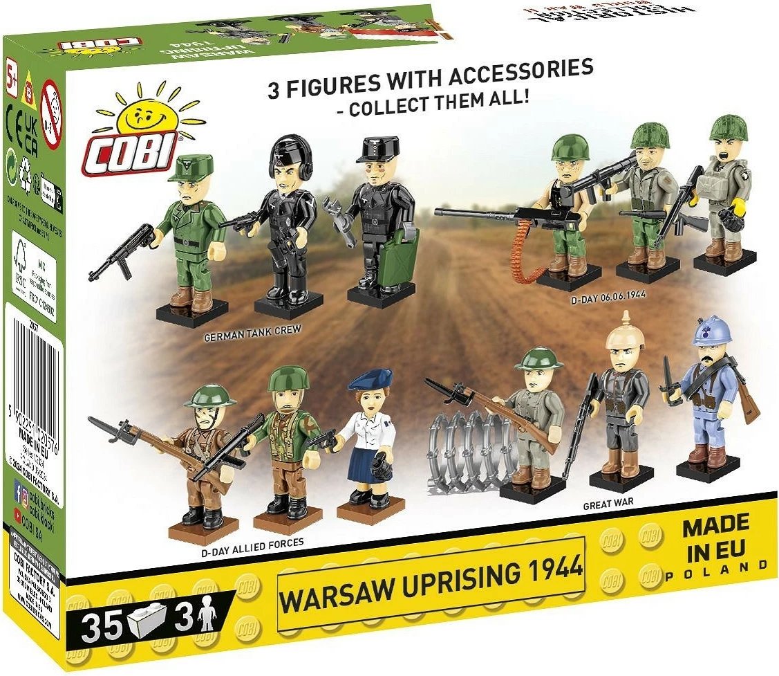 Set figurash Cobi Klocki Historical Collection, 2057, 3 figura, 35 pjesë, plastikë