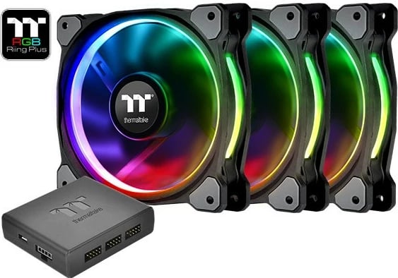 Set ventilatorë Thermaltake Riing 12 RGB Plus TT Premium Edition, 3x120mm, RGB