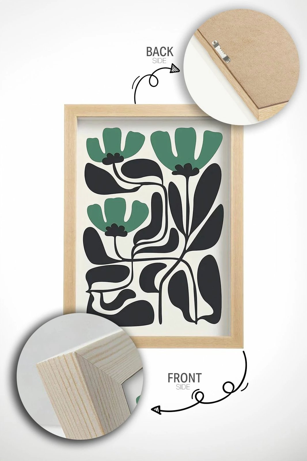 Pikturë dekorative me kornizë (3 copë), Wallity, Ersy3Ham11