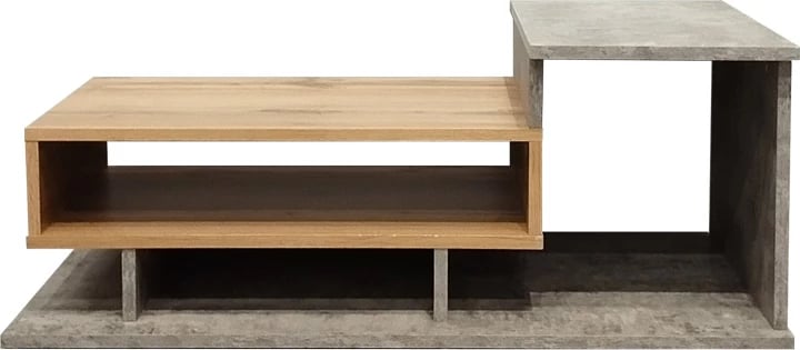 Tavolinë kafeje Nuvele, ngjyrë sonoma-cement gri, 90x50x35cm
