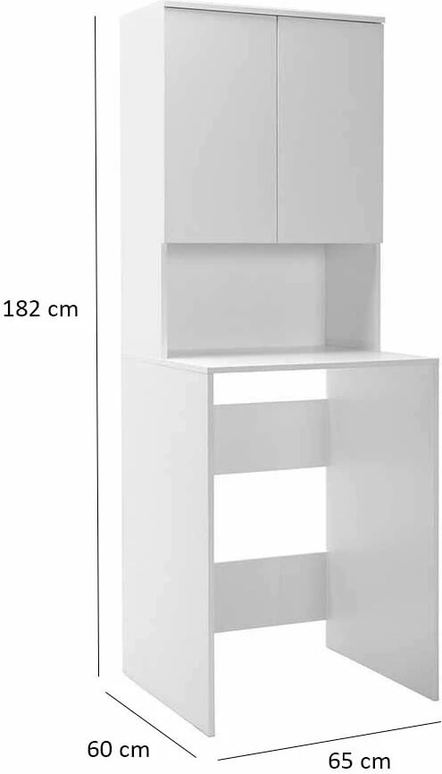 Dollap për lavatriçe, ngjyrë e bardhë, Skye Decor, Adr-482-Bb-1