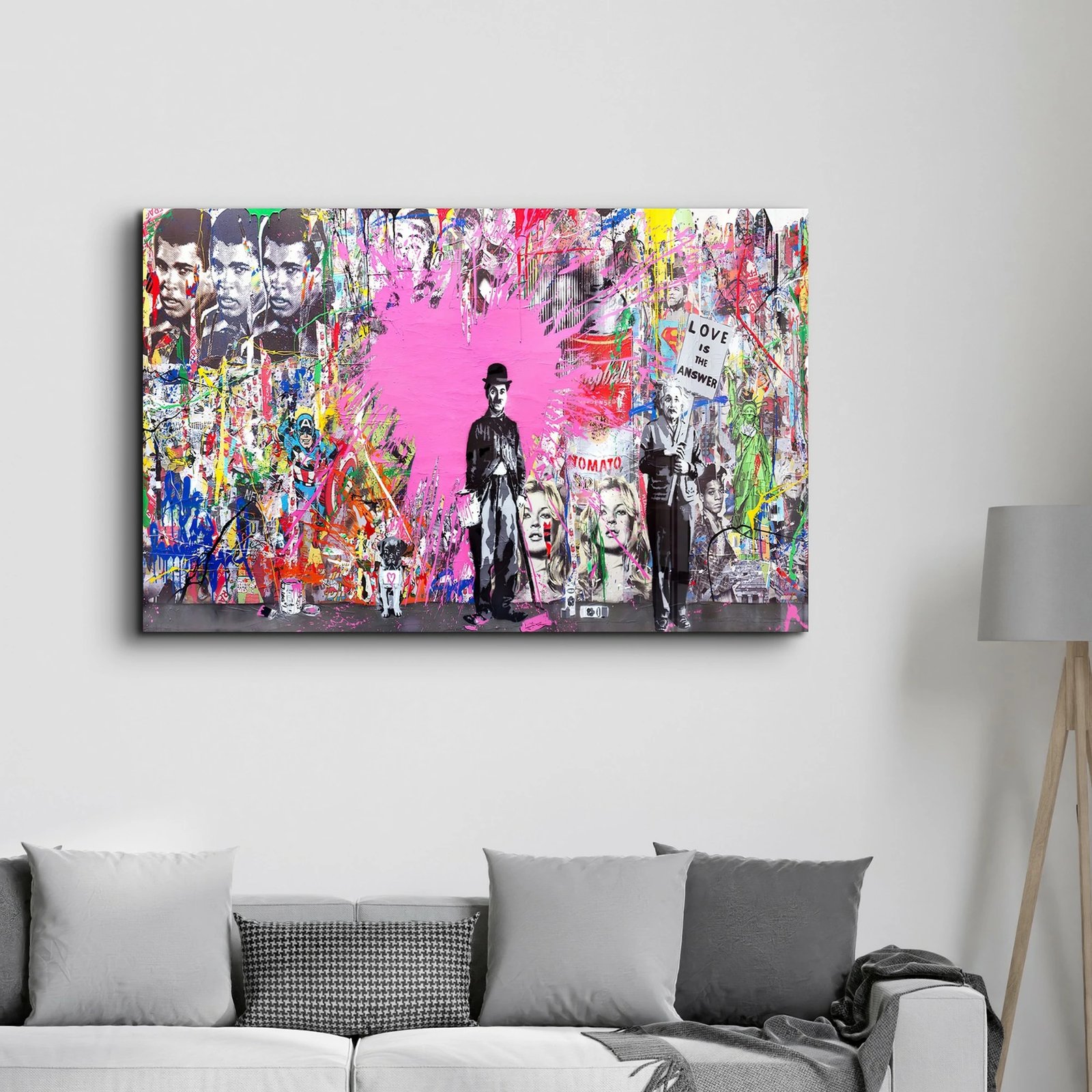 Pikturë dekorative prej xhami të temperuar, shumëngjyrëshe, Wallity CAM-3052, 46x72cm