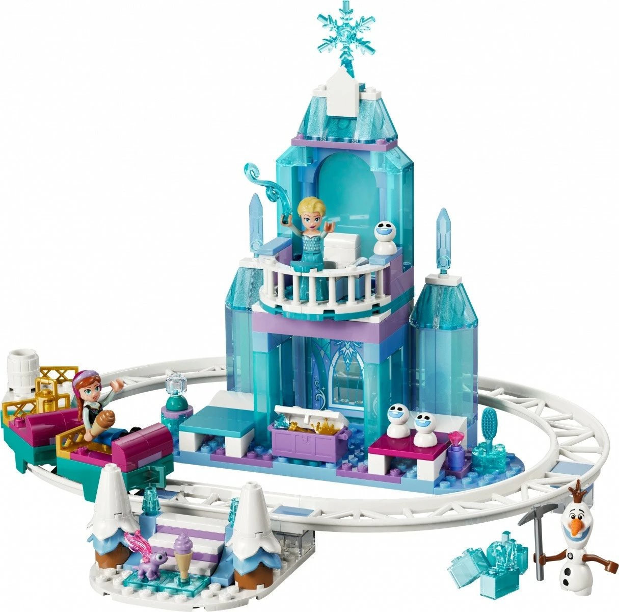 Set LEGO Disney Frozen 43281 Elsa Ice Castle & Snowy Ride, 216 pjesë, mosha 4+