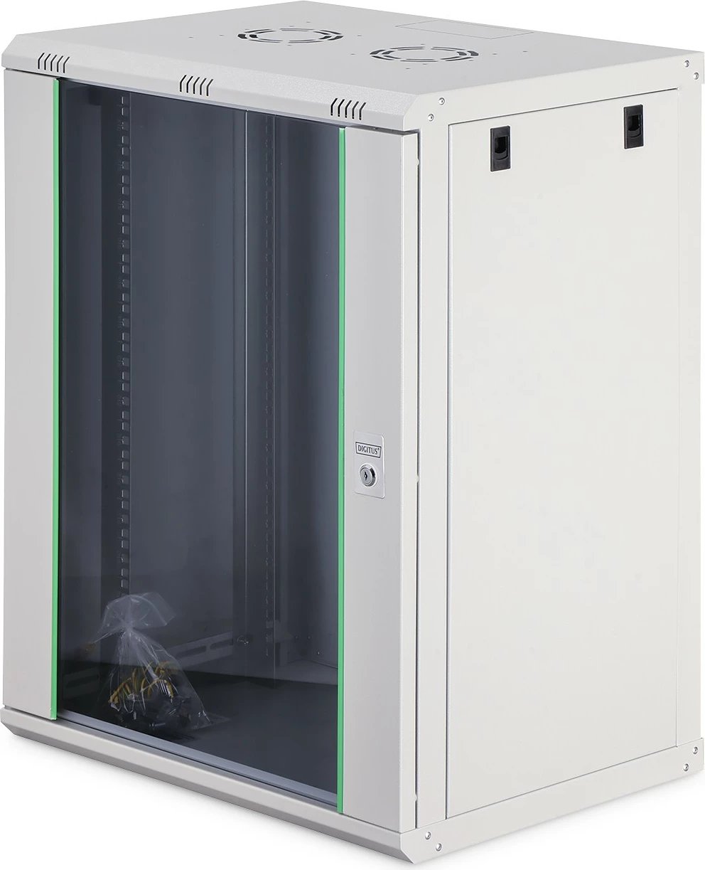 Kasë rrjeti Digitus Dynamic Basic 19U, 600x450 mm, montim në mur, gri
