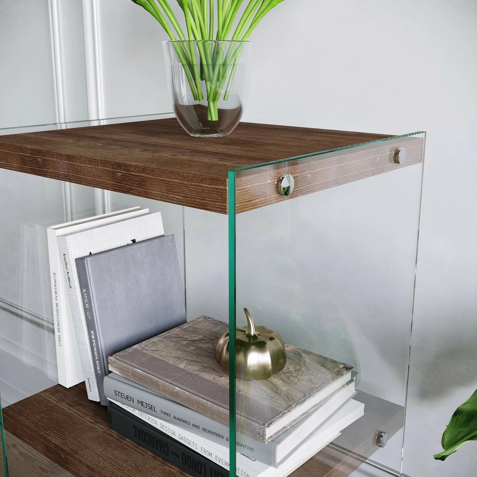 Raft librash Hanah Home, ngjyrë arre, R300