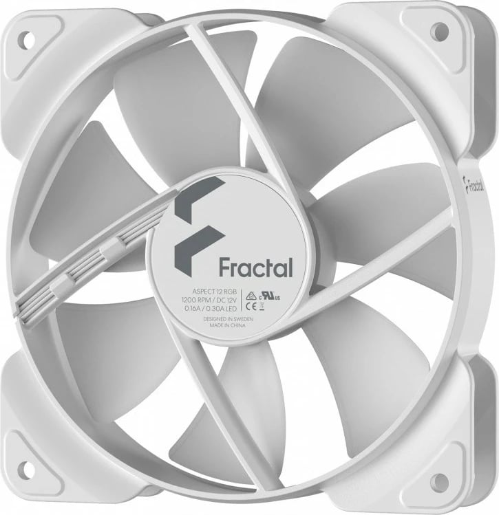 Ventilator kase Fractal Design Aspect 12 RGB, 120 mm, i bardhë