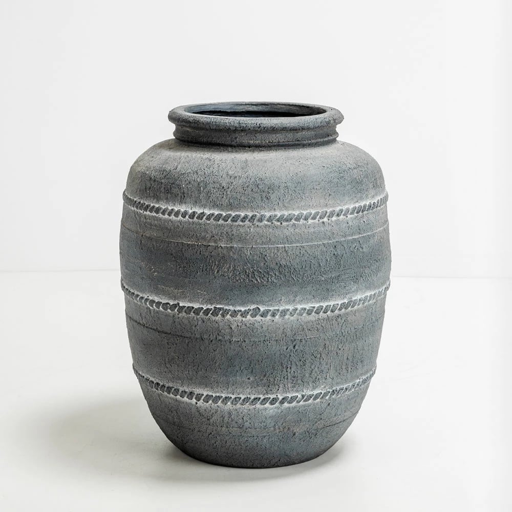 Vazo lulesh VESUVIUS, MgO, gri, 35x35x46cm