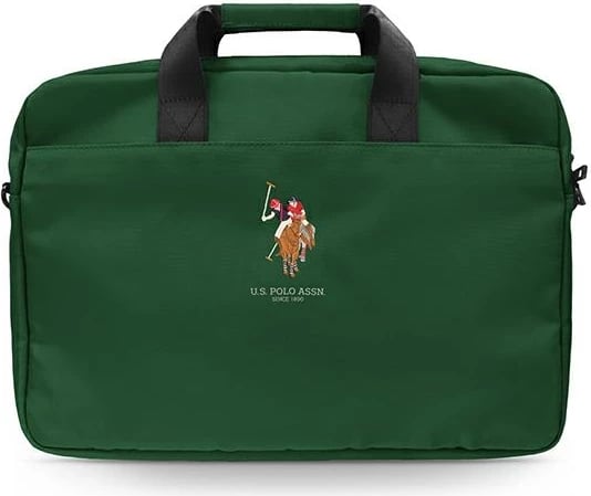 Çantë laptopi U.S. Polo Assn Polo Embroidery, 16", najlon, e gjelbër