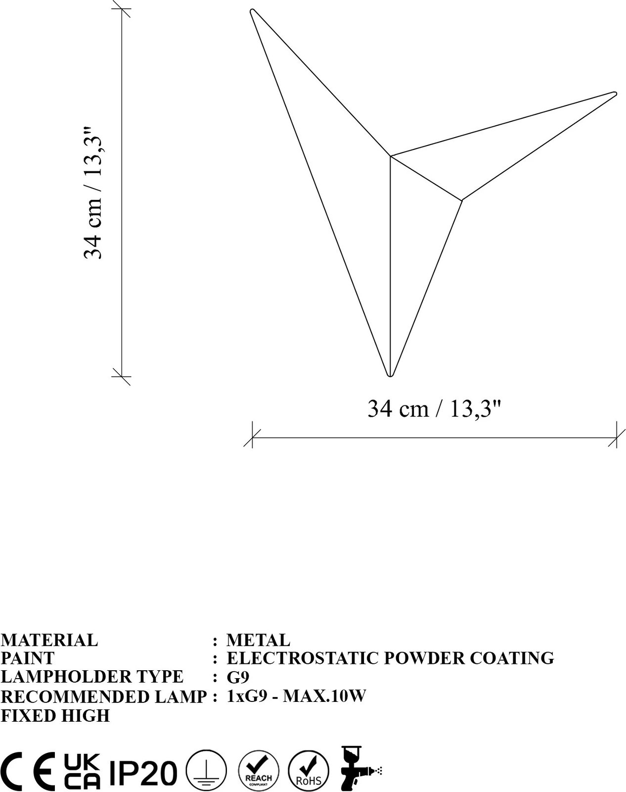 Llambë muri Opviq, ngjyrë ari, Kus - Nuw - 3204 Llambë muri Opviq, ngjyrë ari, Kus - Nuw - 3204