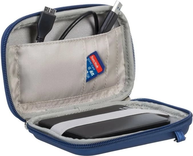 Çantë hardshell RIVACASE Davos 2.5" për hard disk, blu