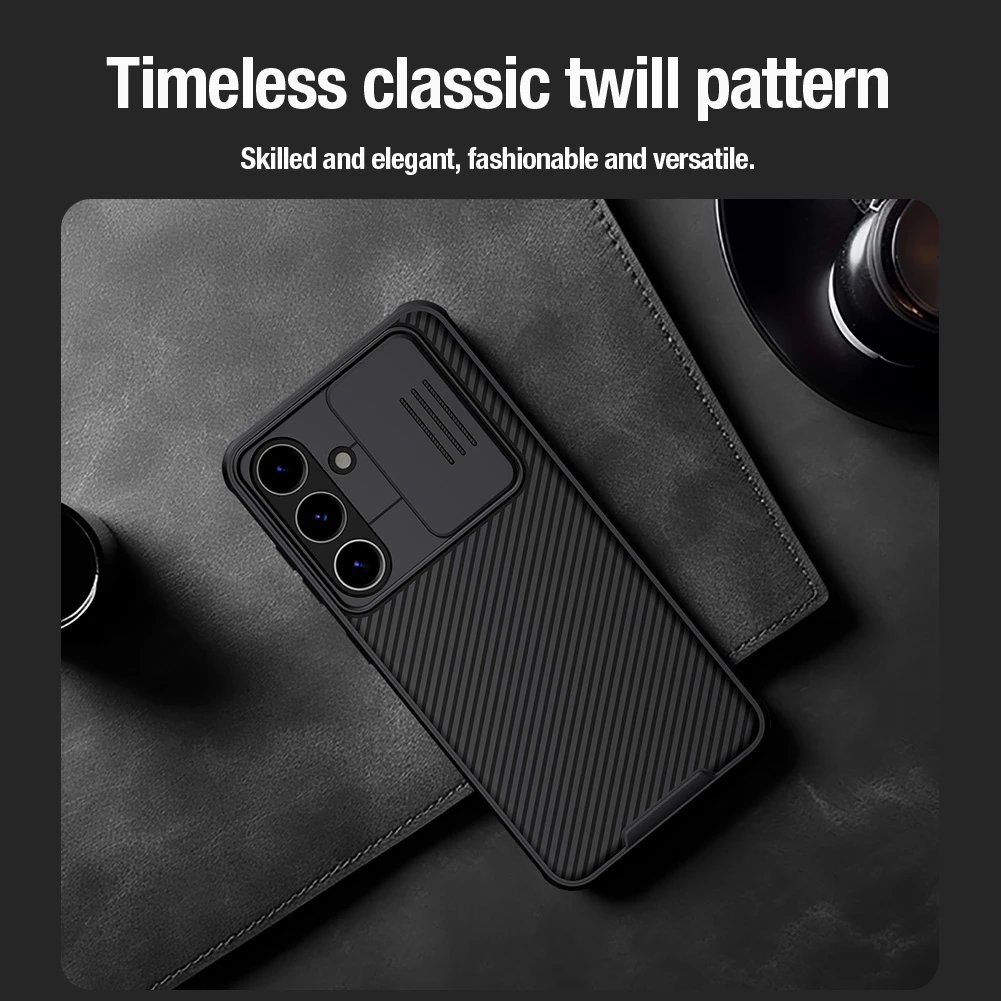 Mbështjellës Nillkin CamShield Pro për Samsung Galaxy S24+, i gjelbër