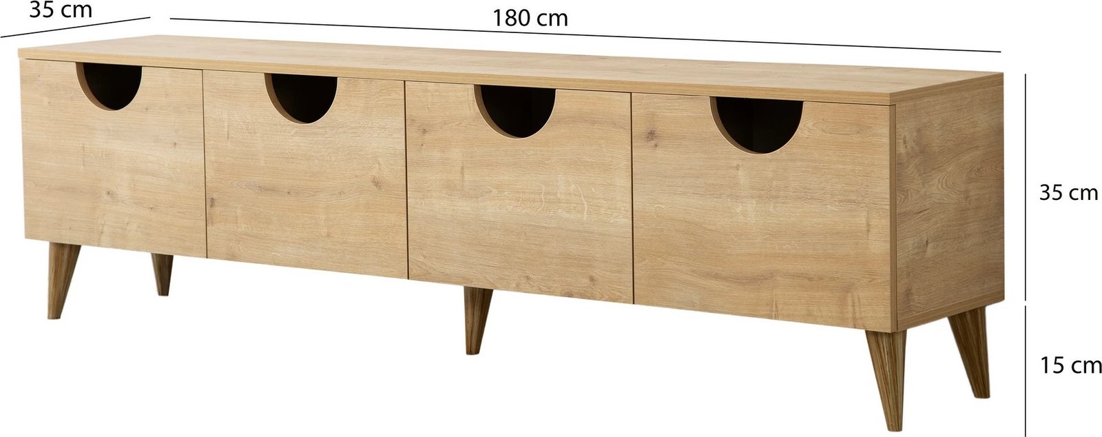 Komodë TV Skye Decor, Four Seasons, ngjyrë lisi, v2