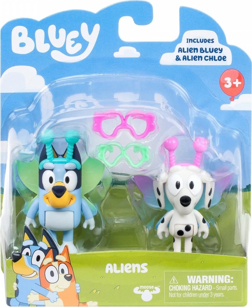 Set figurina Bluey Tm Toys BLU17617 Baby Bluey dhe Chloe, plastikë, 2 copë