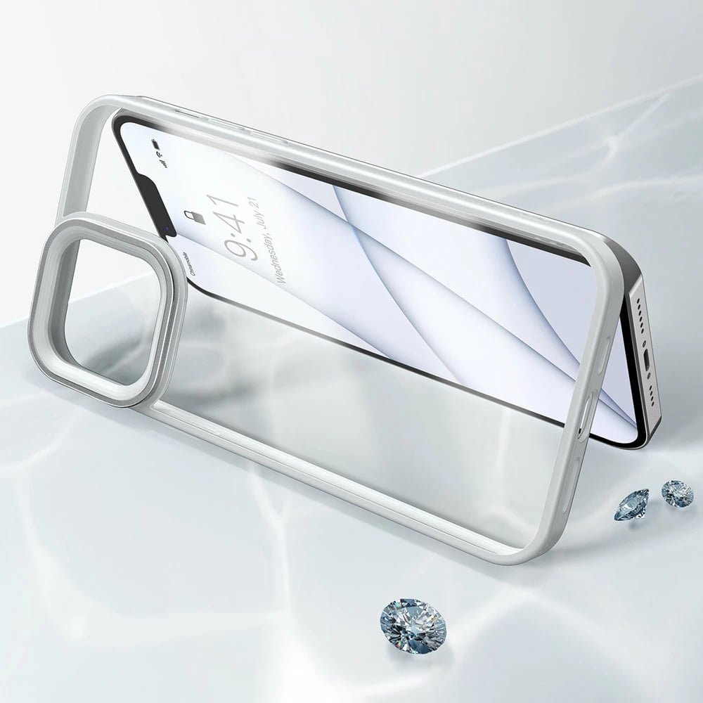 Mbështjellës Baseus Crystal Armor për iPhone 13 Pro, gri