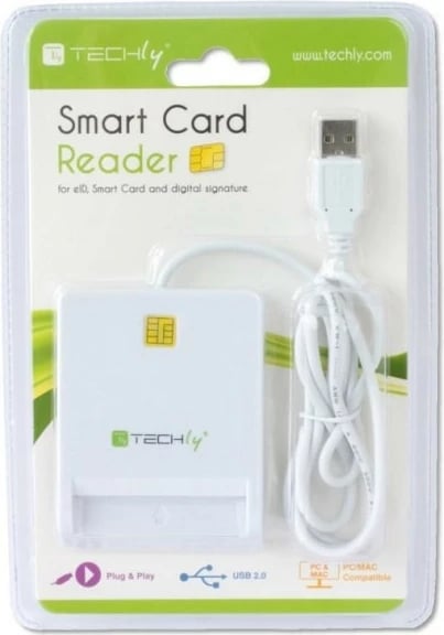 Lexues kartelash smart Techly 029150, USB 2.0, Bardhë