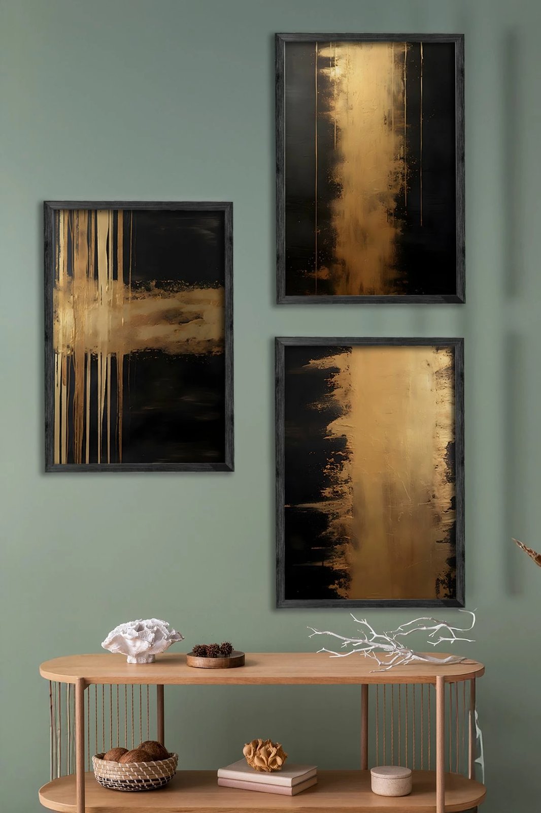 Set pikturash dekorative me kornizë, 3 copë, Wallity, Ersy3Syhcrv35