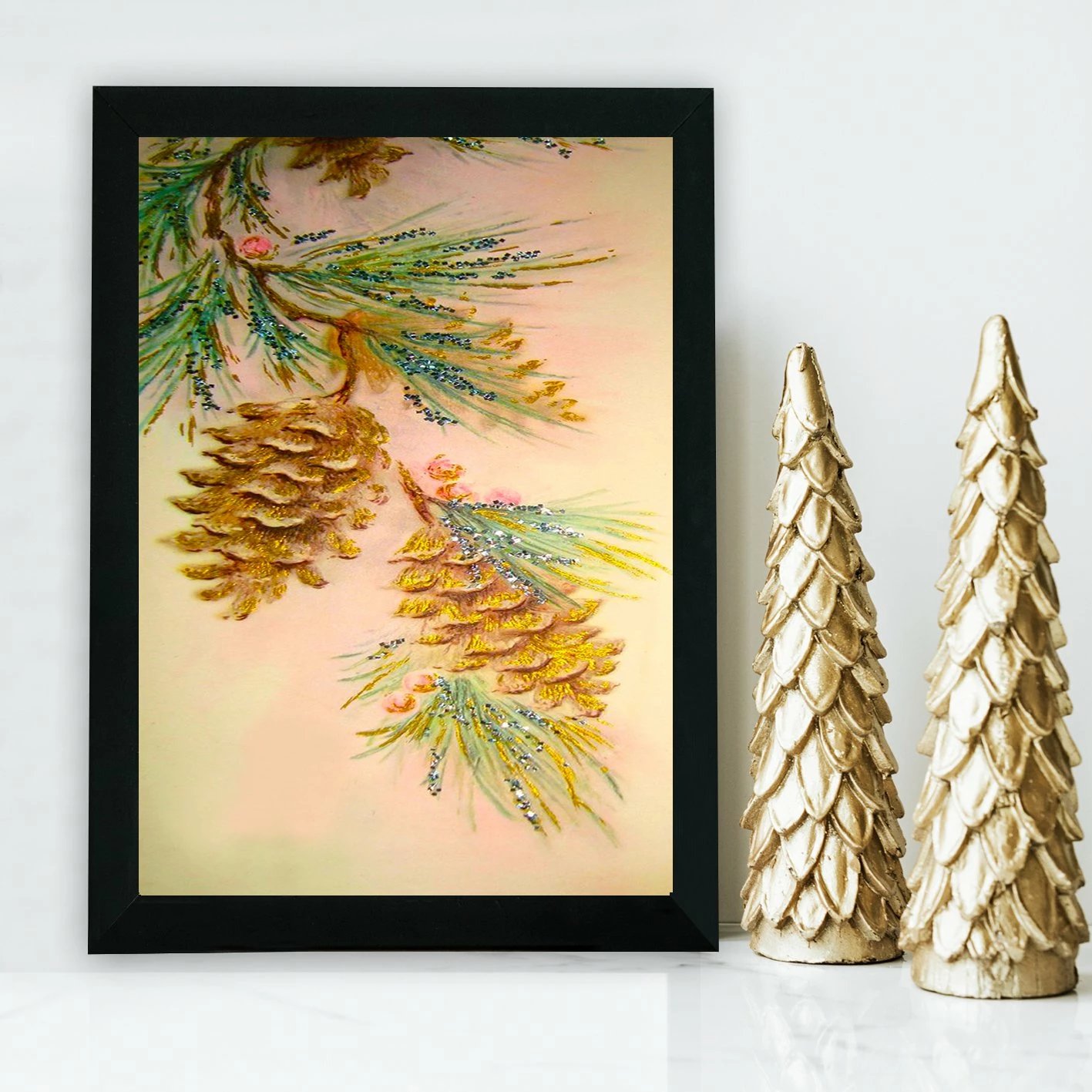 Pikturë dekorative me kornizë MDF, shumëngjyrëshe, Wallity, SC7436501493431