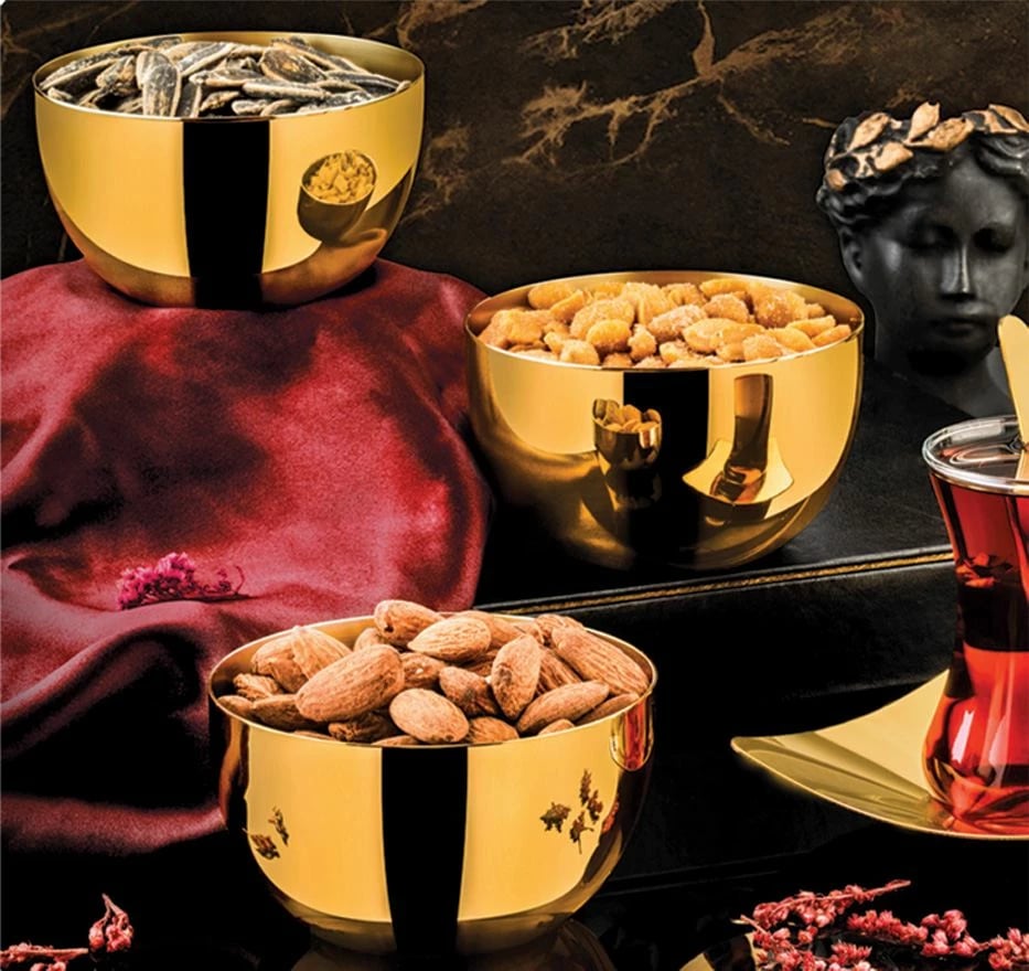 Set tasash (3 copë), ngjyrë ari, Hermia Concept, Luna529