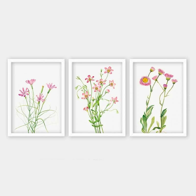 Pikturë dekorative me kornizë, 3 copë, Wallity, 3BC_32613479_3545