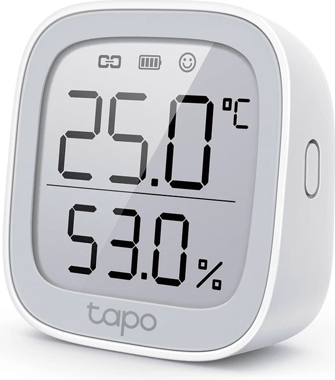 Termostat dhe sensor temperaturë/lagështi, TP-Link Tapo T315, ekran dixhital, i brendshëm, bardhë