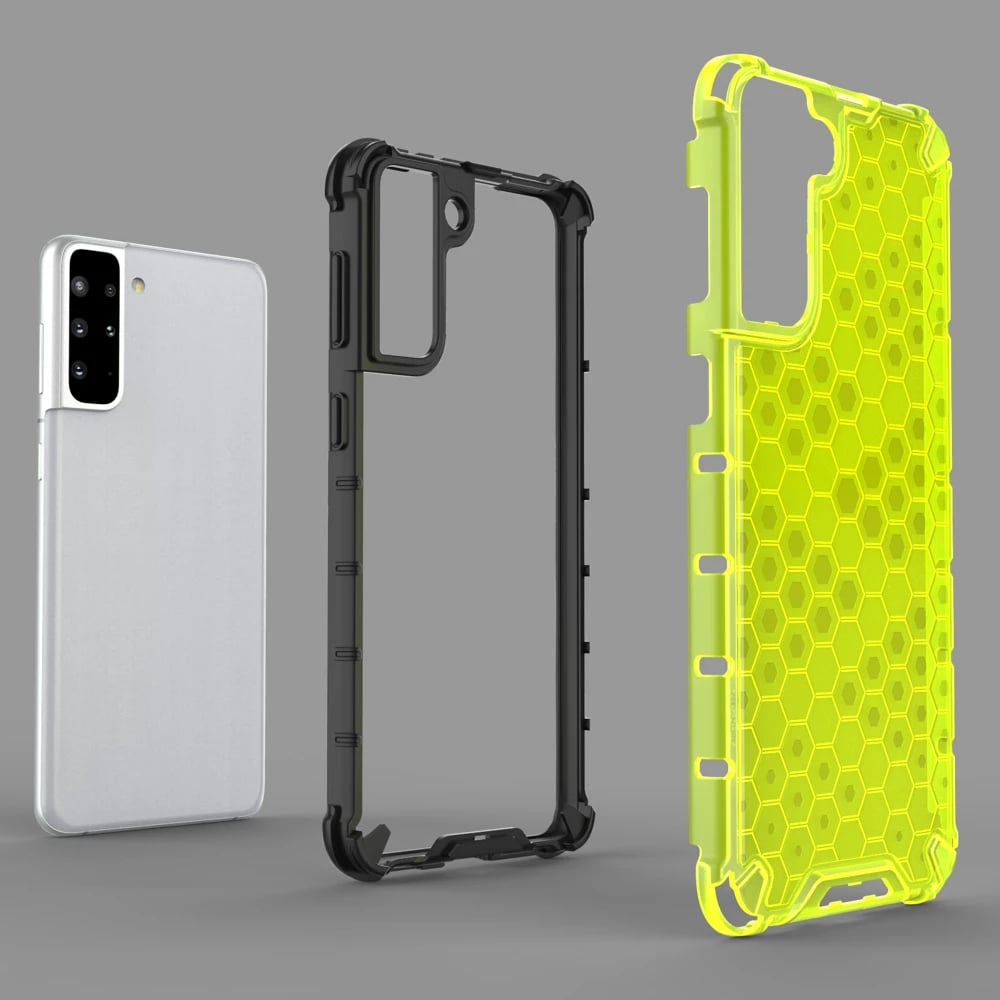 Mbështjellës Hurtel për Samsung Galaxy S22+, honeycomb, transparent