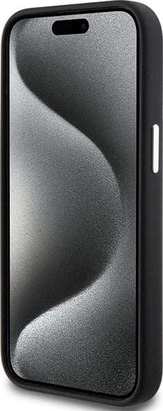 Mbështjellës BMW Signature Liquid Silicone MagSafe për iPhone 15, i zi