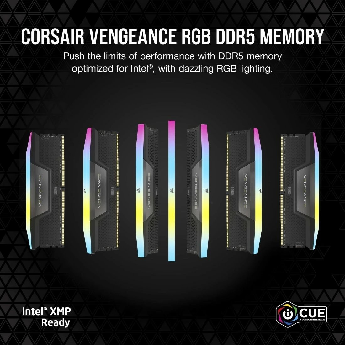RAM Memorje Corsair Vengeance RGB DDR5, 64GB (2x32GB), 6400MHz, CL32, Set