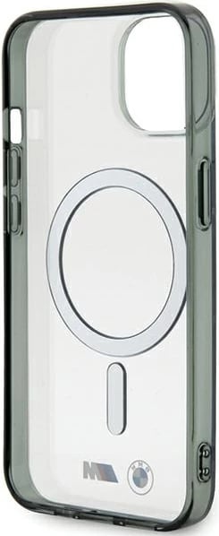 Mbështjellës BMW Silver Ring MagSafe për iPhone 15, Transparent