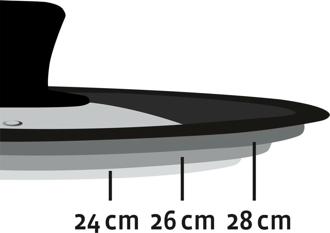 Kapak universal Xavax 111545, xham, silikoni, 24-28 cm, i zi