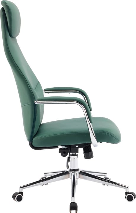 Karrige menaxheri për zyre Ferka, ngjyrë e gjelbër, PU, 64x71x120-128cm