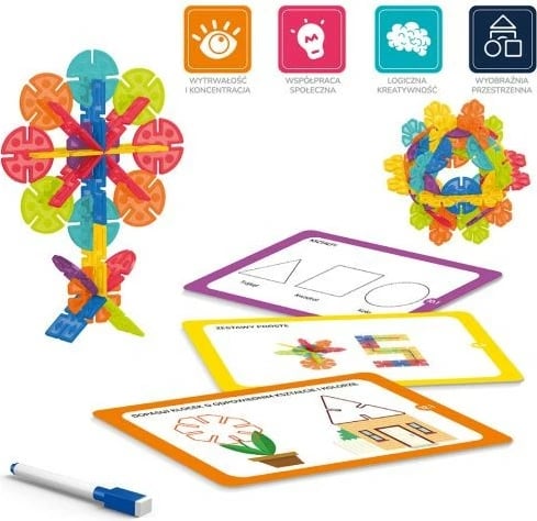 Set blloqe ndërtimi ASKATO Little Genius, 224 elemente, shumëngjyrëshe