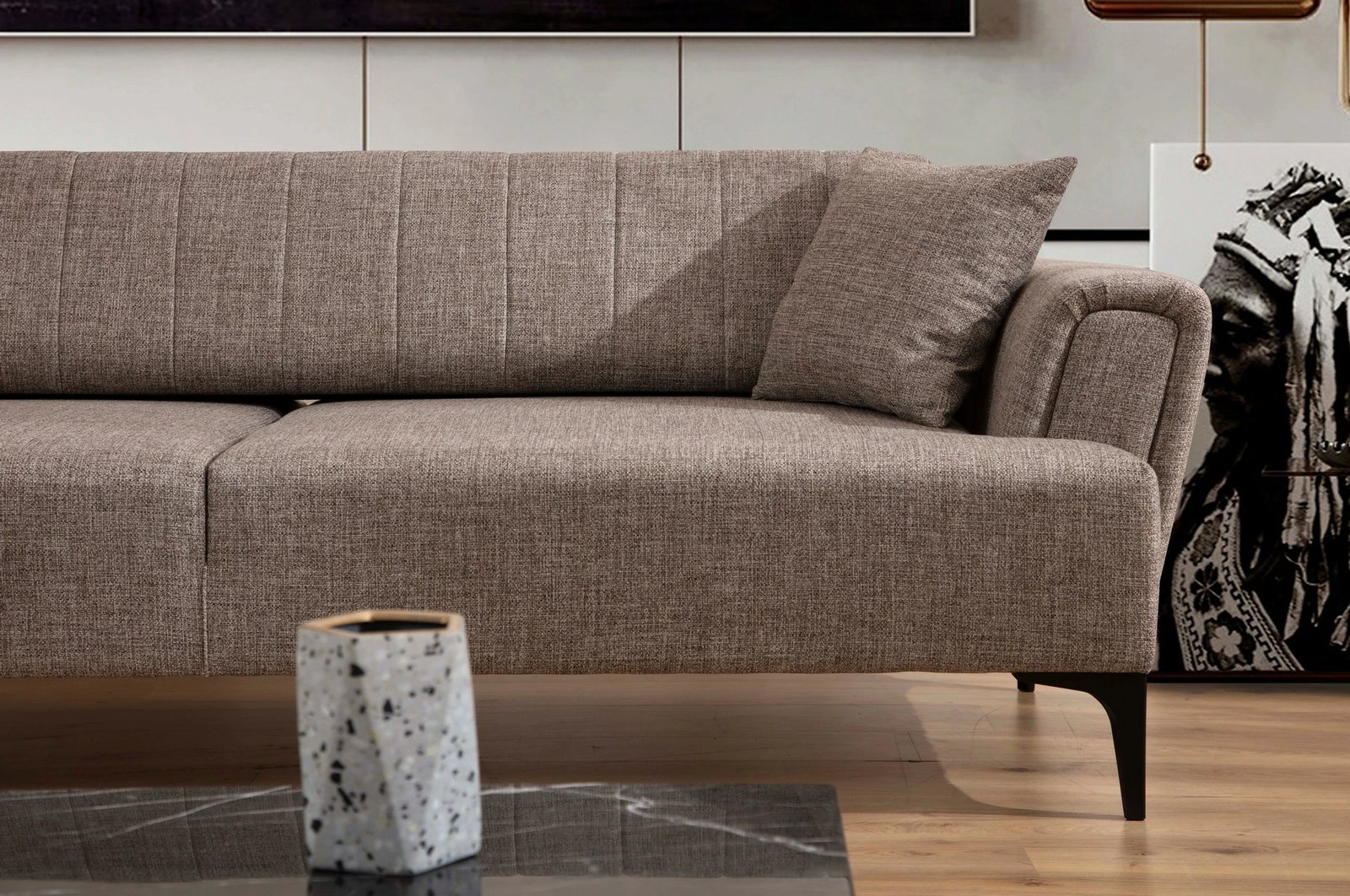 Divan dy vendësh Atelier del Sofa, Hamlet, ngjyrë kafe e çelët