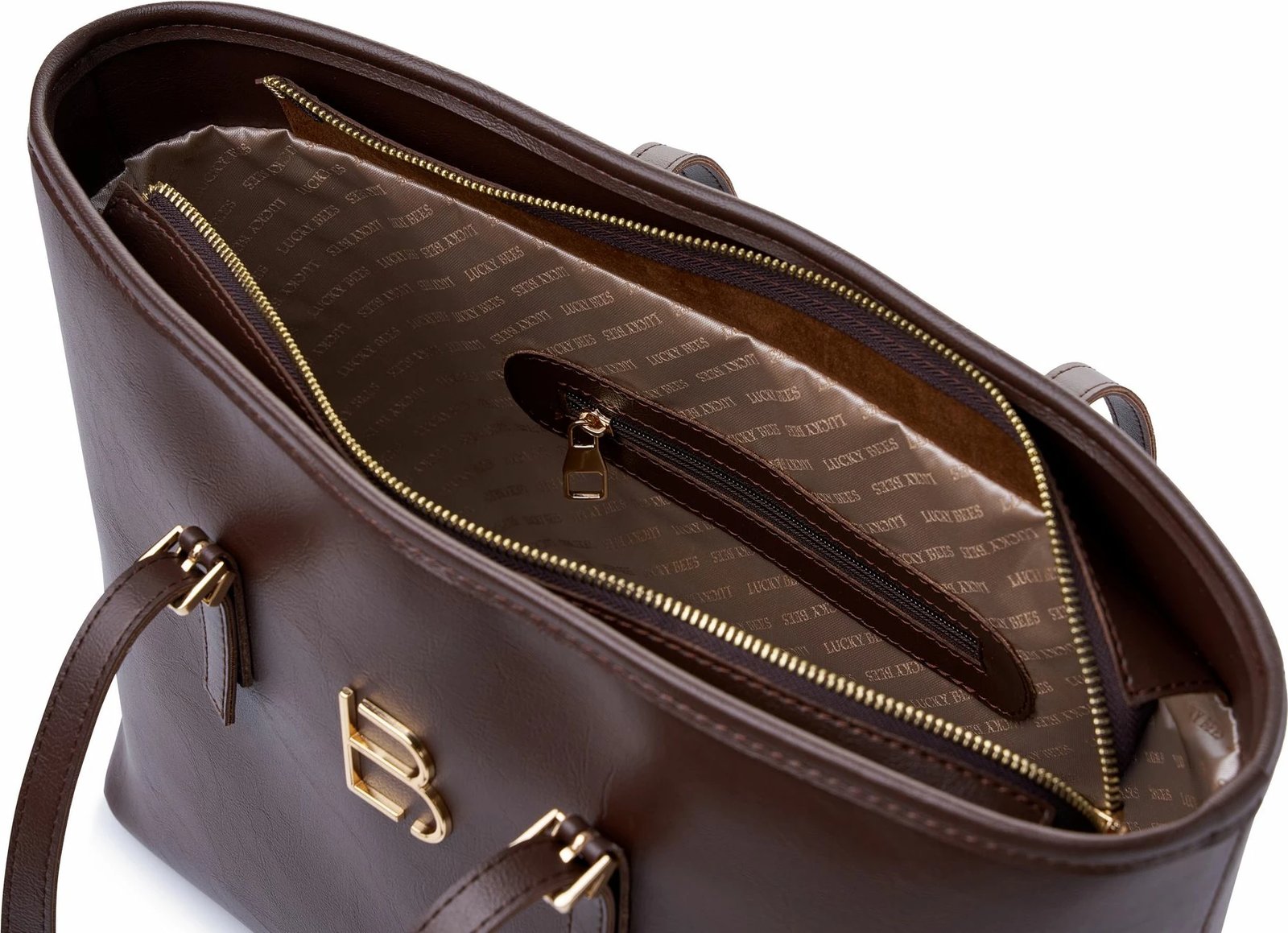 Çantë tote Lucky Bees, Aria, ngjyrë kafe