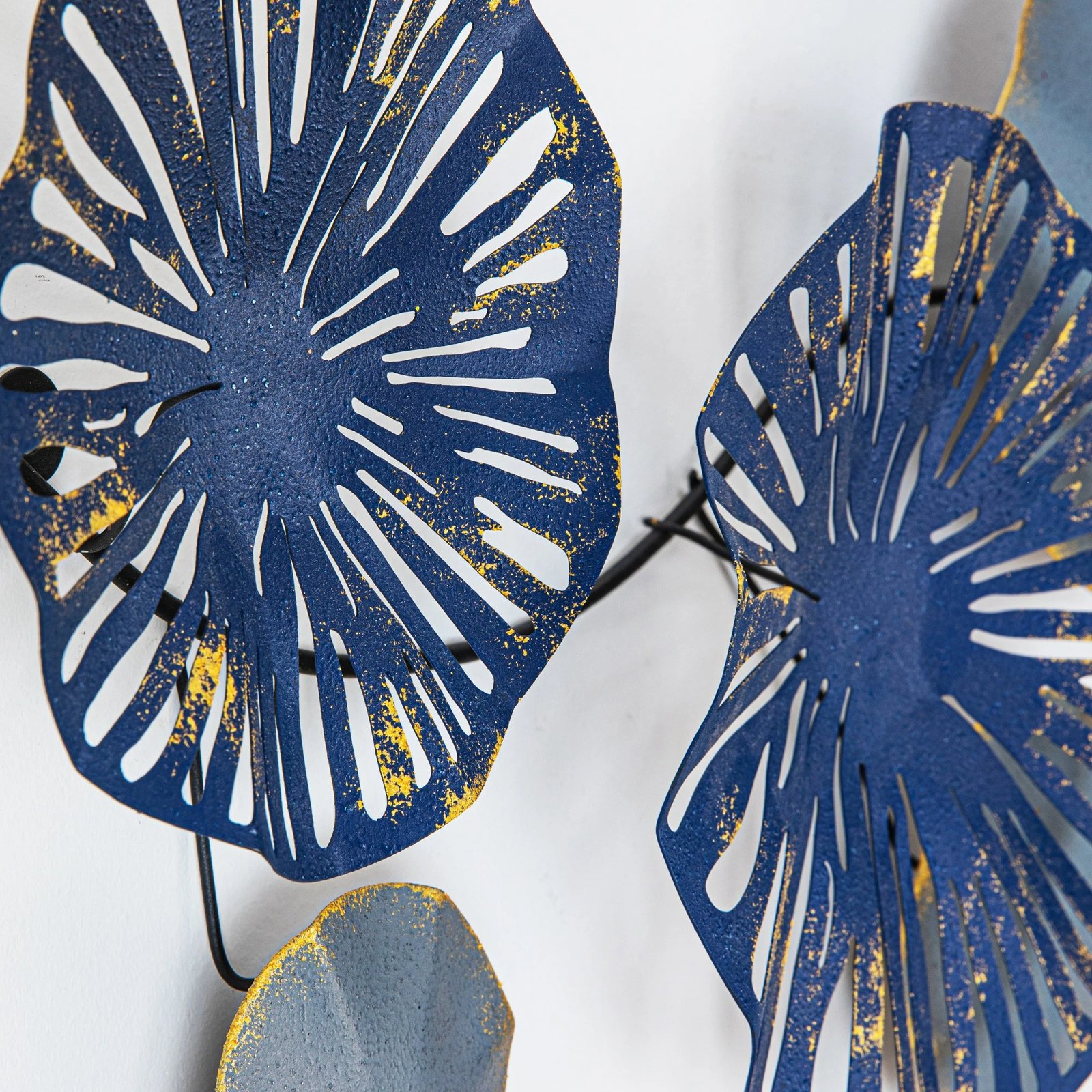 Aksesor dekorativ metalik për mur, Wallity Astrid, shumëngjyrësh, 79x8x35cm