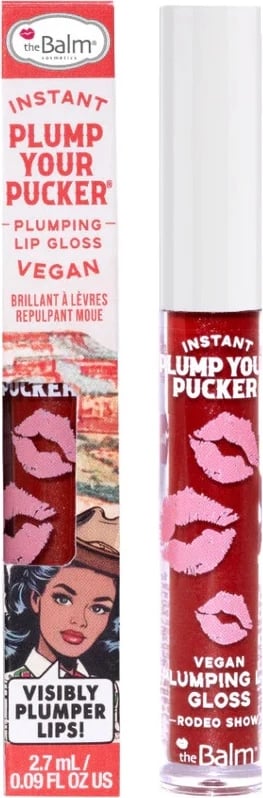 Gloss për buzë për femra The Balm Instant Plump Your Pucker Plumping Lip Gloss Rodeo Show, 2.7ml
