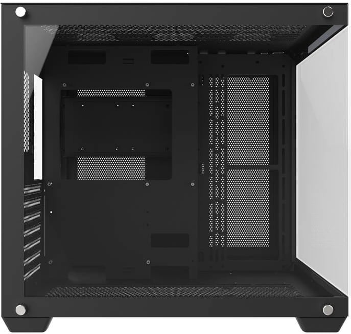 Kasë Darkflash C285P, mini tower, xham i temperuar, pa ventilatorë, e zezë