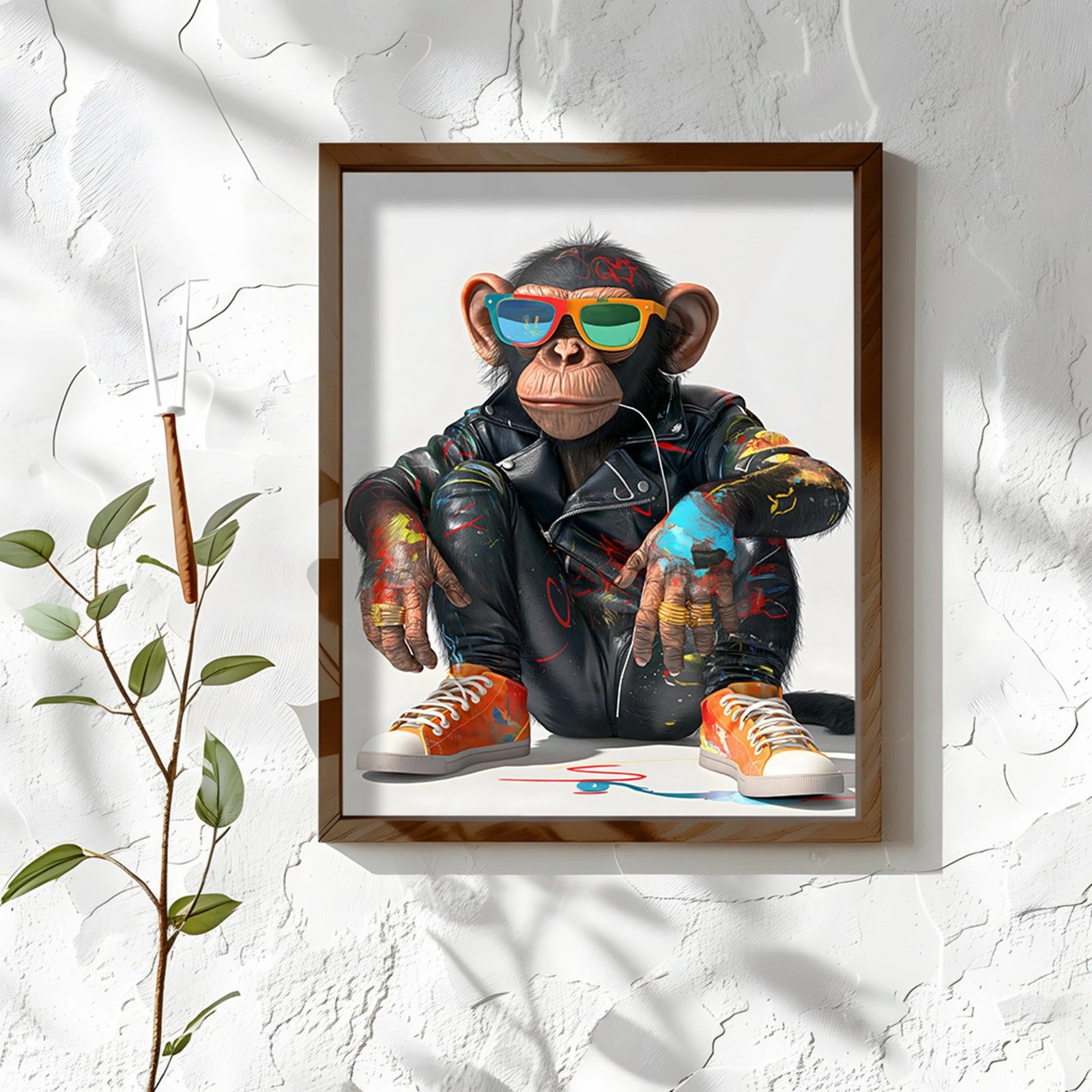 Pikturë dekorative me kornizë MDF, shumëngjyrëshe, Wallity, AI163