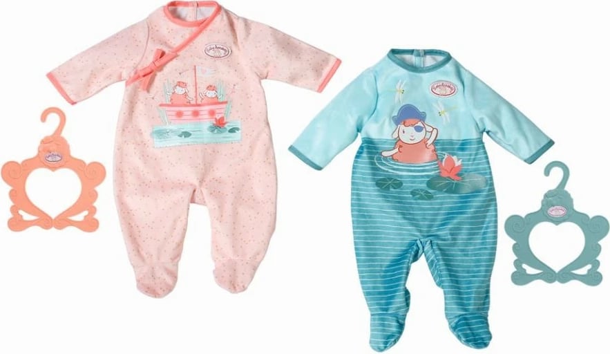 Rroba për kukull Baby Annabell Zapf 703090-116720, set 2 copë, rozë dhe kaltër