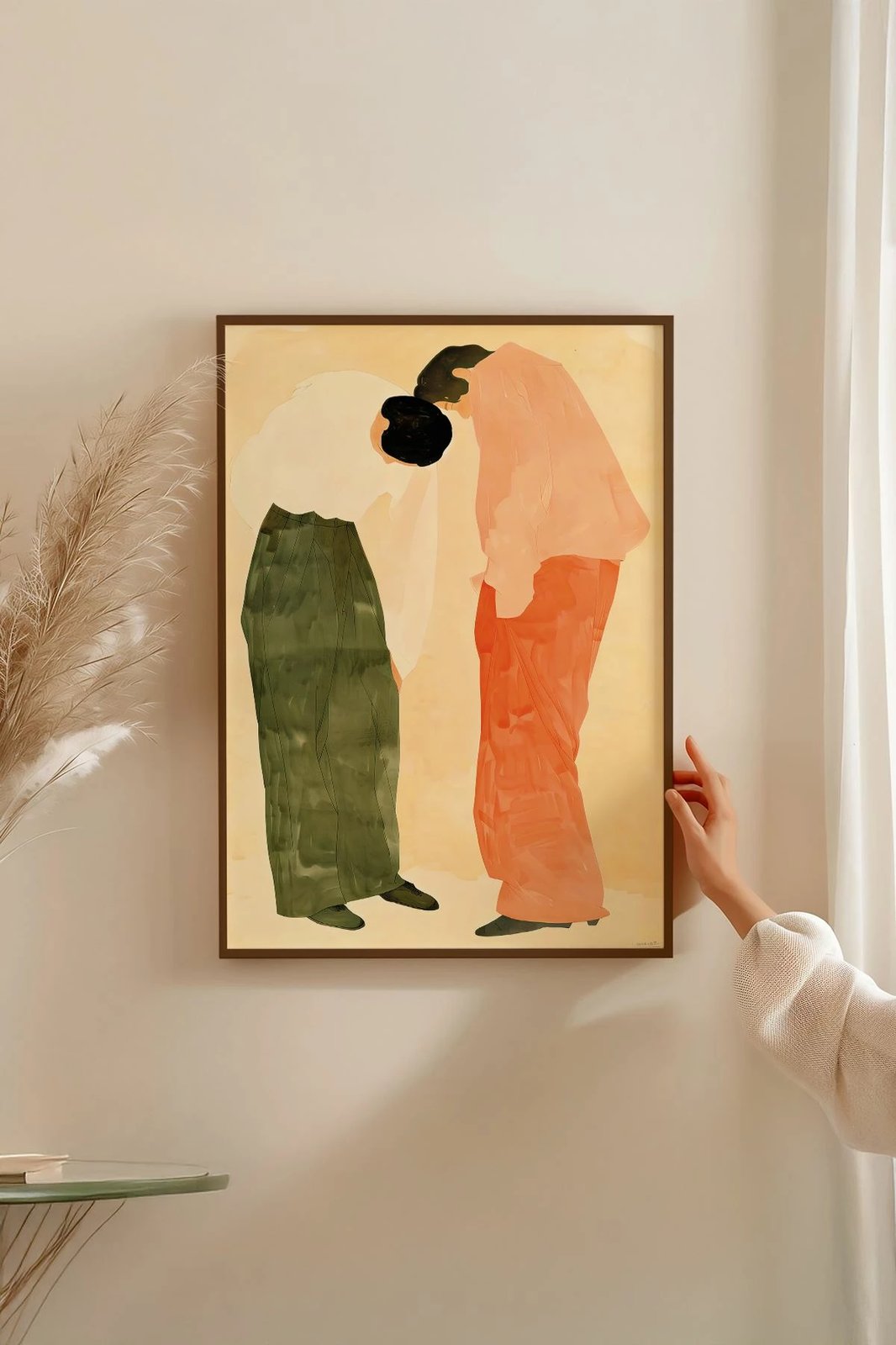 Pikturë dekorative me kornizë, shumëngjyrëshe, Lmnmdlkahve1