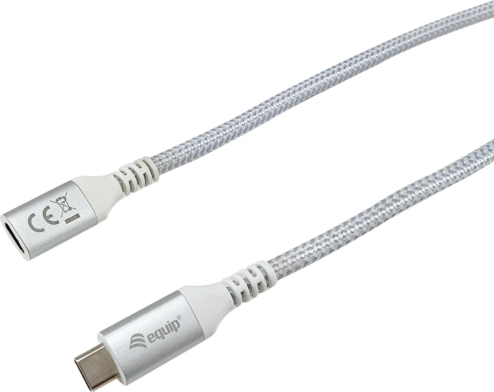 Kabllo zgjatuese USB C në USB C Equip 128375, 0.5m, 10Gbps, 100W, e bardhë