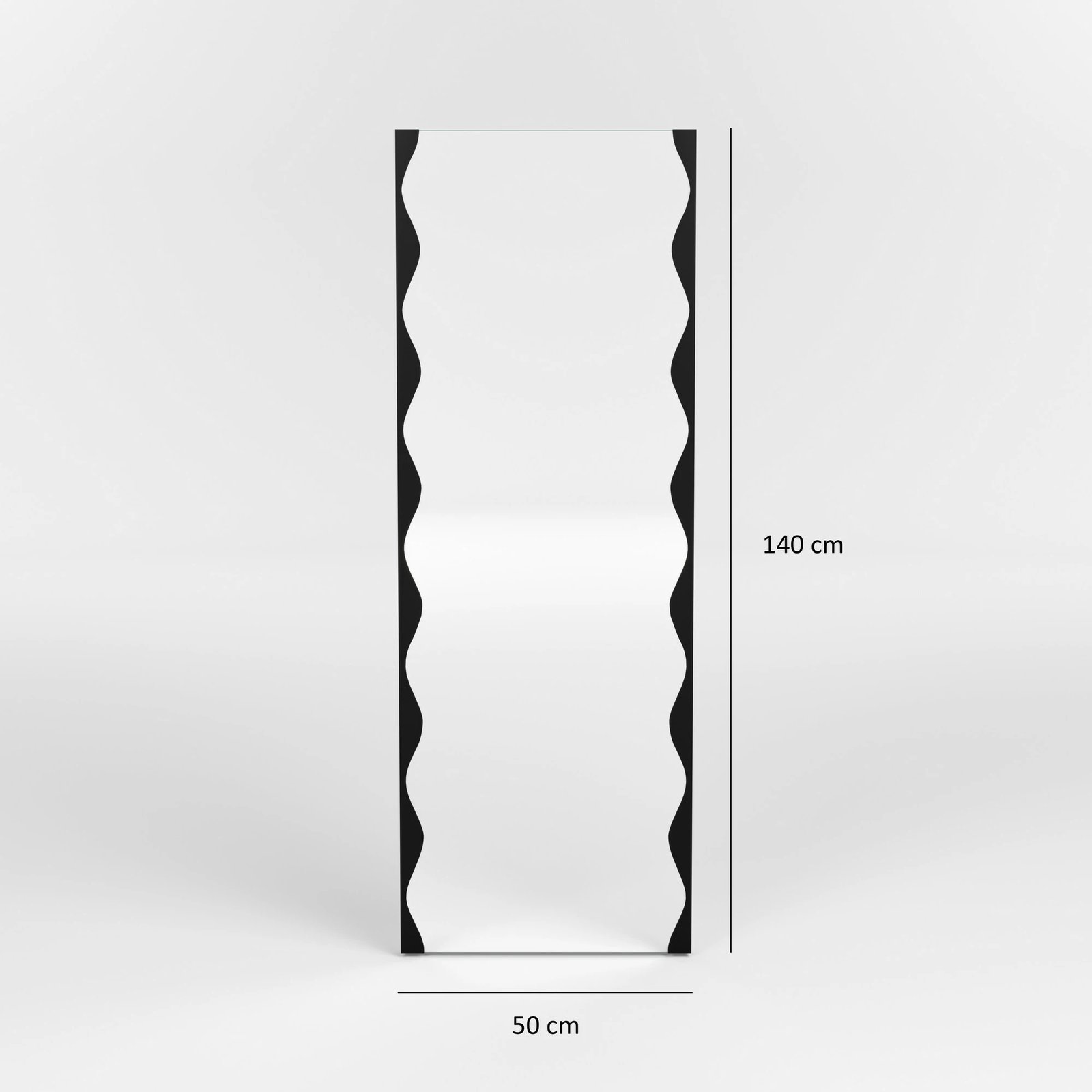 Pasqyrë dekorative Melodia, ngjyrë e zezë, Skye Decor